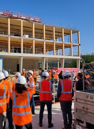 Photo d'un bâtiment construit avec le système HOBOA