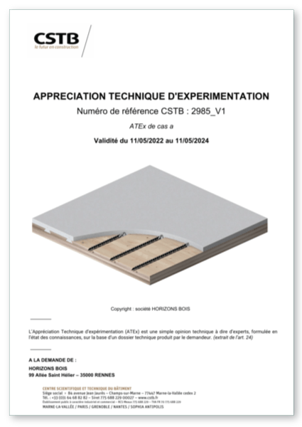 Atex du plancher mixte bois béton HOBOA